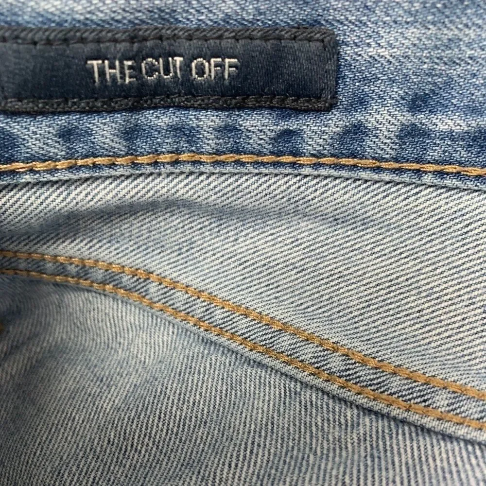Lucky Brand The Cut Off Raw Hem Embroidered Shorts